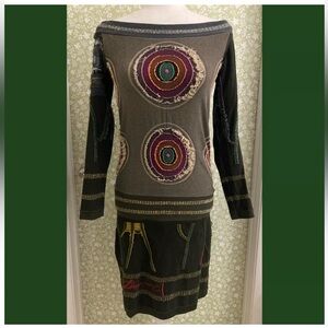Desigual high end funky long sleeve dress l/xl